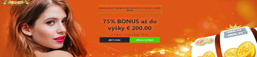 kajot casion bonus 2 vstupný