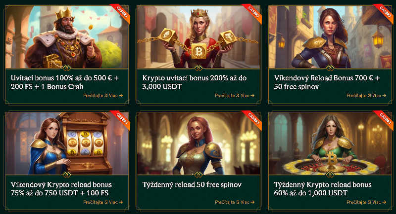 casinia bonusy